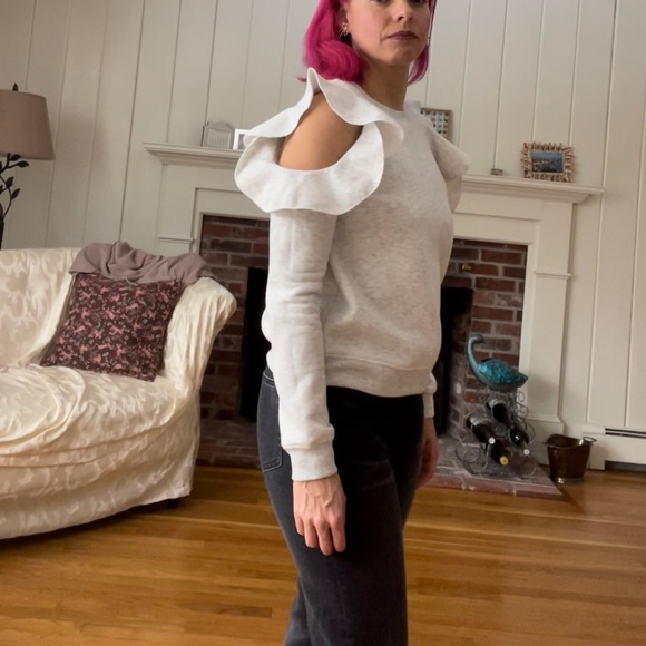 Rebecca Minkoff Cold Shoulder Sweatshirt - Picture 5 of 12